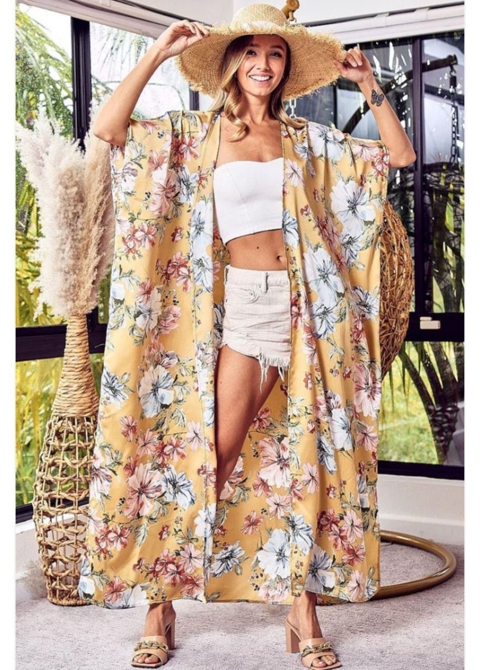 NIP BiBI Golden Floral Kimono